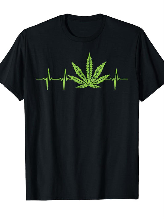 420 Stoner Marijuana T-Shirt - Culture Graphic Tee with Leaf & THC/CBD Design, 180gsm Cotton Short Sleeve Shirt, Perfect Gift for Smokers, Year-Round Casual Wear
